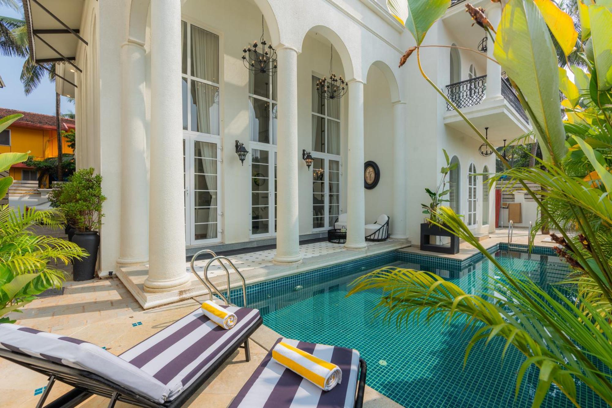 Elivaas 4 Bhk Villa With Pvt Pool & Jacuzzi-Yashgeet ชิโวลิม ภายนอก รูปภาพ